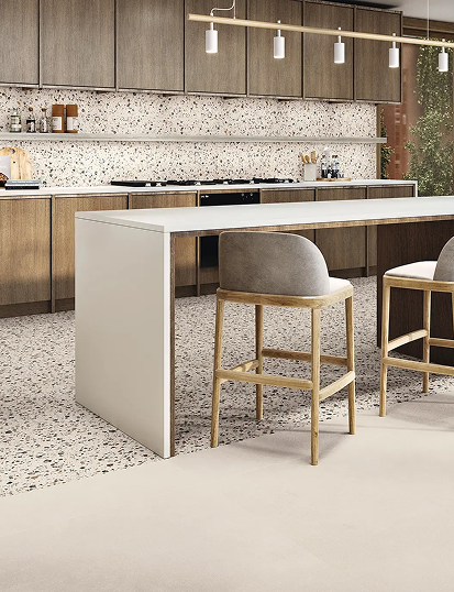Kitchen with luxury tiles